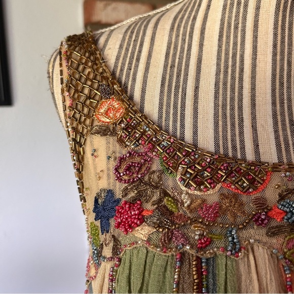 Sportmax Defile Plaid Beaded Sleeveless Mini Dress Sz 10 US - Picture 4 of 14